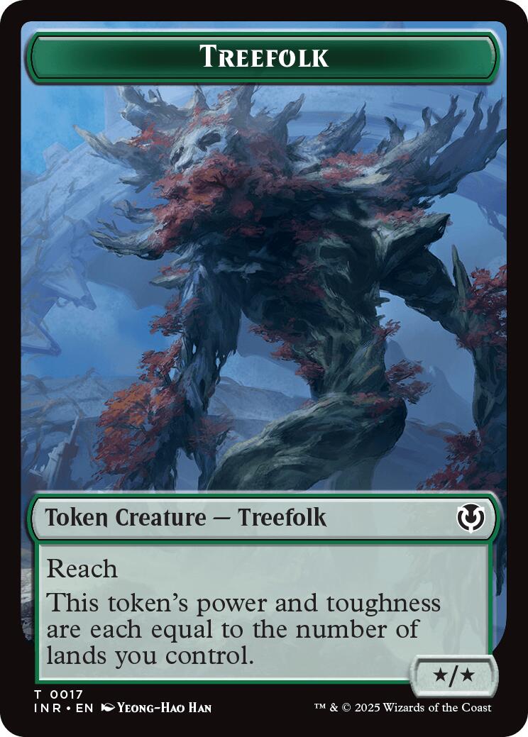 Treefolk // Emblem - Wrenn and Seven Double-Sided Token [Innistrad Remastered Tokens] - Destination Retro