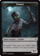 Zombie (0011) // Zombie (0012) Double-Sided Token [Innistrad Remastered Tokens] - Destination Retro