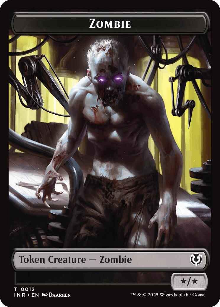 Zombie (0011) // Zombie (0012) Double-Sided Token [Innistrad Remastered Tokens] - Destination Retro