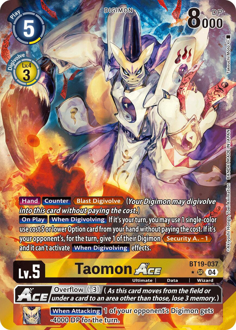Taomon ACE [BT19-037] (Alternate Art) [Release Special Booster Ver.2.5] - Destination Retro