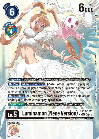 Luminamon [BT19-102] (Nene Version) (Alternate Art) [Release Special Booster Ver.2.5] - Destination Retro