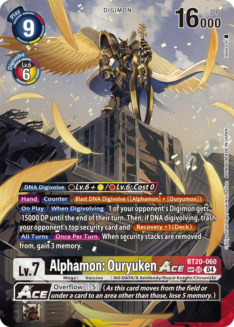 Alphamon: Ouryuken ACE [BT20-060] (Textured) [Release Special Booster Ver.2.5] - Destination Retro