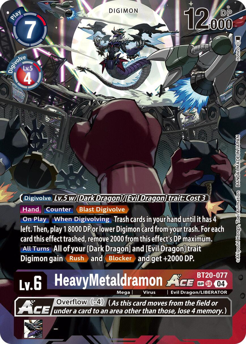 HeavyMetaldramon ACE [BT20-077] (Textured) [Release Special Booster Ver.2.5] - Destination Retro