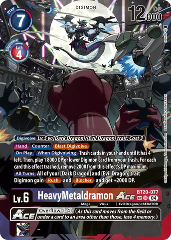 HeavyMetaldramon ACE [BT20-077] (Textured) [Release Special Booster Ver.2.5] - Destination Retro