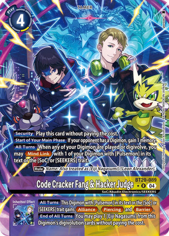 Code Cracker Fang & Hacker Judge [BT20-089] (Alternate Art) [Release Special Booster Ver.2.5] - Destination Retro