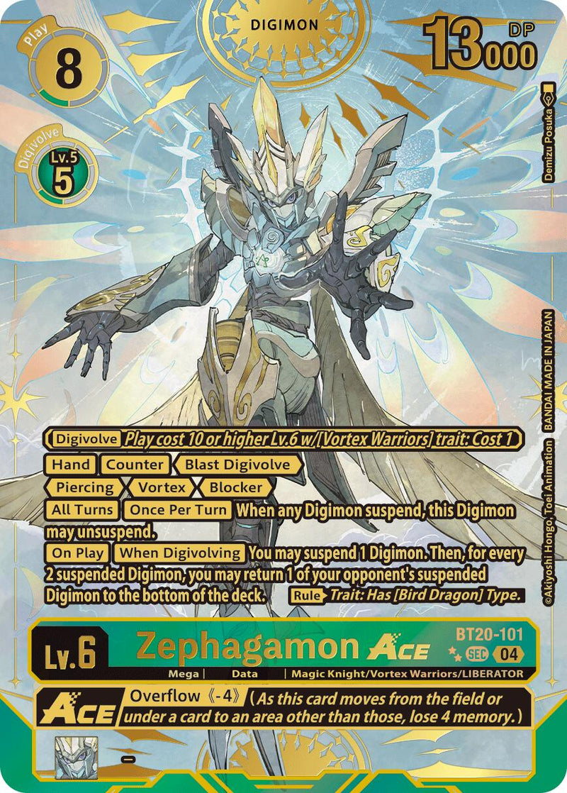 Zephagamon ACE [BT20-101] (Rare Pull) [Release Special Booster Ver.2.5] - Destination Retro