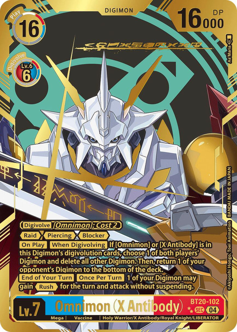 Omnimon [BT20-102] (X Antibody) (Textured) [Release Special Booster Ver.2.5] - Destination Retro
