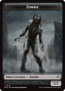 Zombie (0010) // Blood Double-Sided Token [Innistrad Remastered Tokens] - Destination Retro