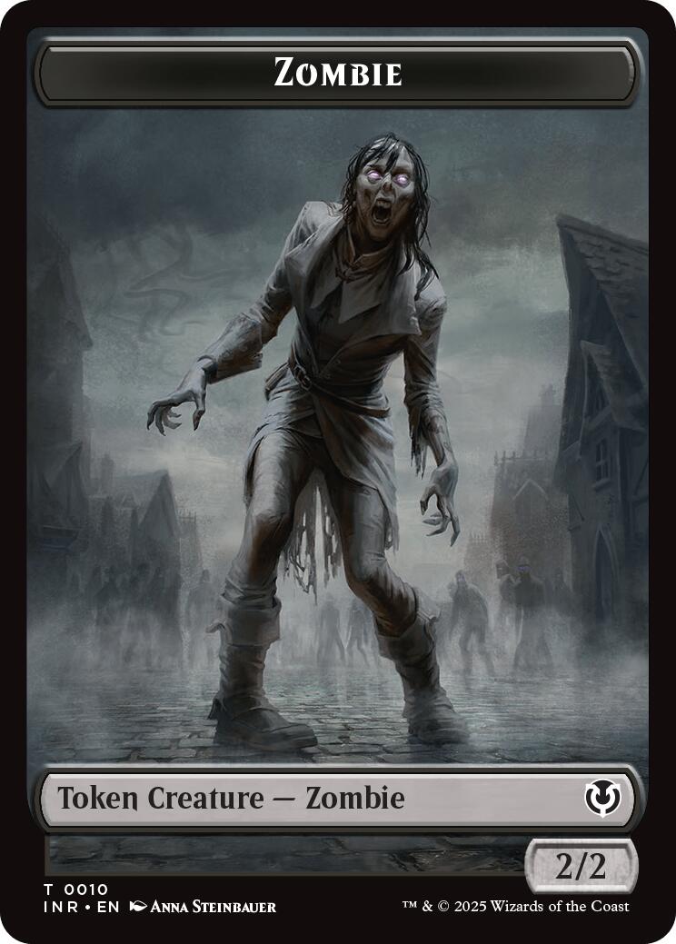 Zombie (0010) // Blood Double-Sided Token [Innistrad Remastered Tokens] - Destination Retro