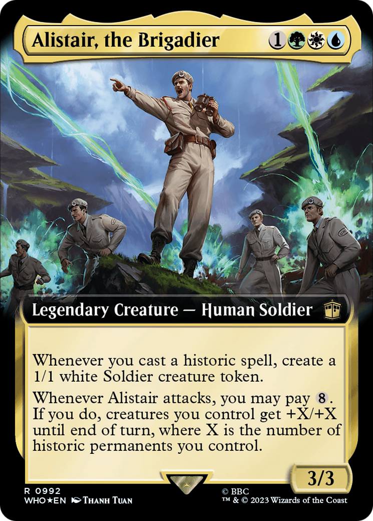 Alistair, the Brigadier (Extended Art) (Surge Foil) [Doctor Who] - Destination Retro