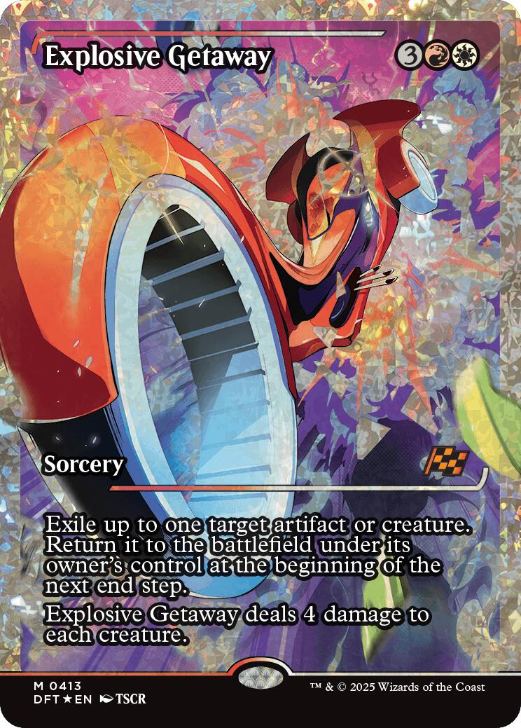 Explosive Getaway (Showcase Fracture Foil) (Japanese) [Aetherdrift] - Destination Retro
