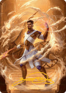 Basri, Tomorrow's Champion Art Card (Gold-Stamped Signature) [Aetherdrift Art Series] - Destination Retro