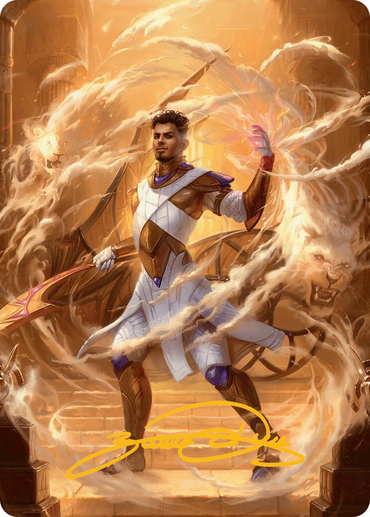 Basri, Tomorrow's Champion Art Card (Gold-Stamped Signature) [Aetherdrift Art Series] - Destination Retro