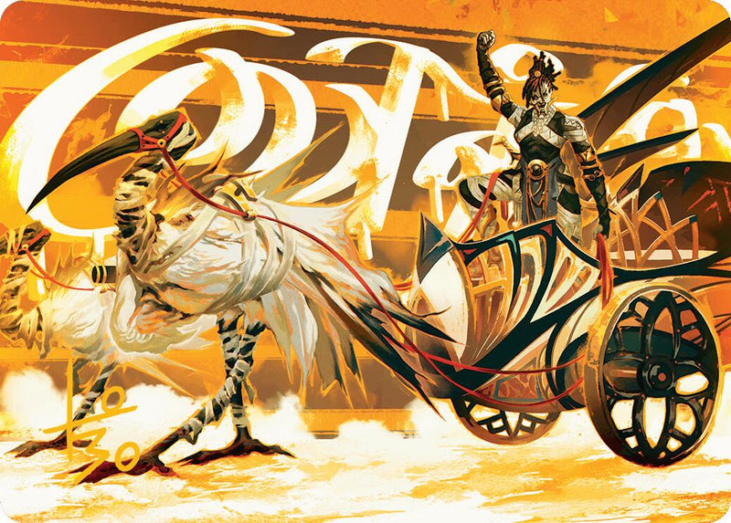 Skyseer's Chariot Art Card (Gold-Stamped Signature) [Aetherdrift Art Series] - Destination Retro