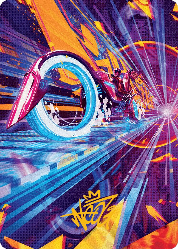 Spotcycle Scouter Art Card (Gold-Stamped Signature) [Aetherdrift Art Series] - Destination Retro