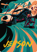 Carrion Cruiser Art Card (Gold-Stamped Signature) [Aetherdrift Art Series] - Destination Retro