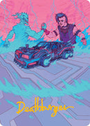 Demonic Junker Art Card (Gold-Stamped Signature) [Aetherdrift Art Series] - Destination Retro