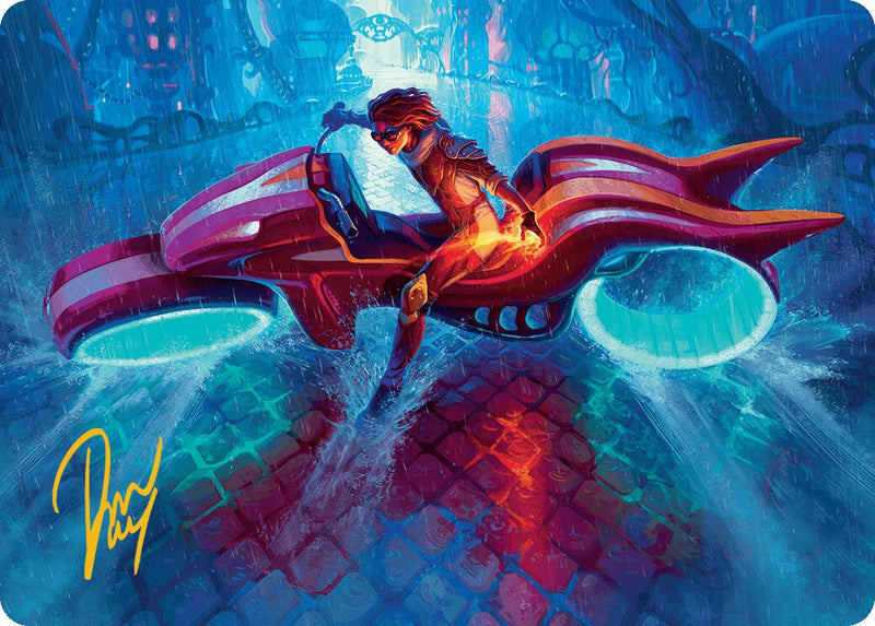 Chandra, Spark Hunter Art Card (Gold-Stamped Signature) [Aetherdrift Art Series] - Destination Retro