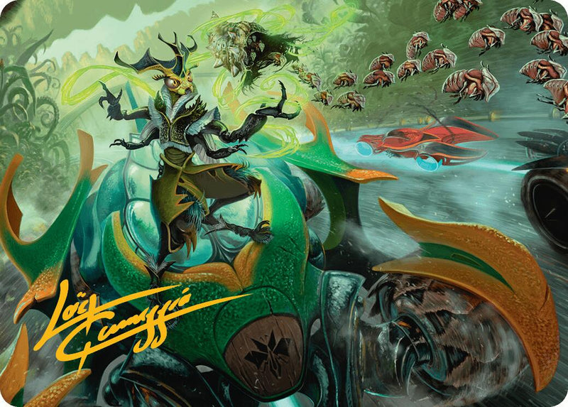 Aatchik, Emerald Radian Art Card (15/54) (Gold-Stamped Signature) [Aetherdrift Art Series] - Destination Retro