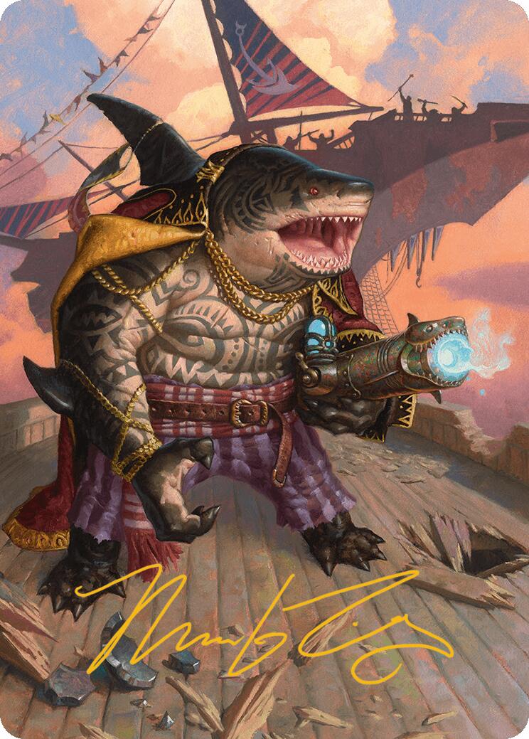 Captain Howler, Sea Scourge Art Card (4/54) (Gold-Stamped Signature) [Aetherdrift Art Series] - Destination Retro