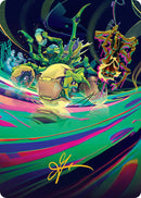 Thundering Broodwagon Art Card (Gold-Stamped Signature) [Aetherdrift Art Series] - Destination Retro