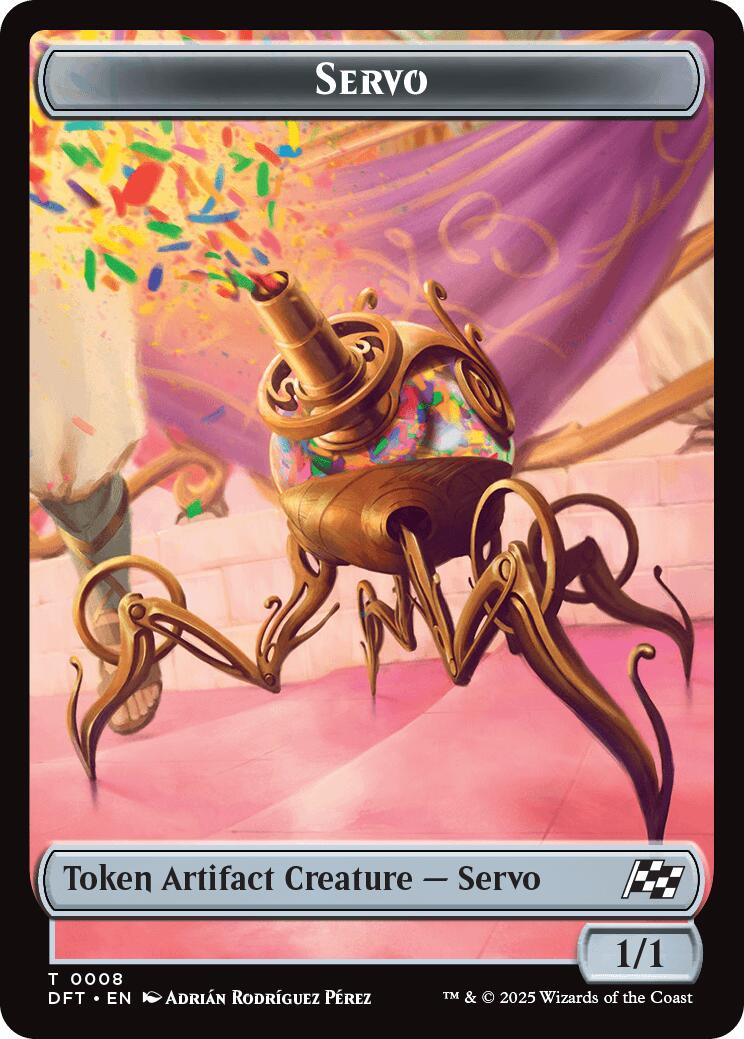 Servo // Thopter (0009) Double-Sided Token [Aetherdrift Tokens] - Destination Retro