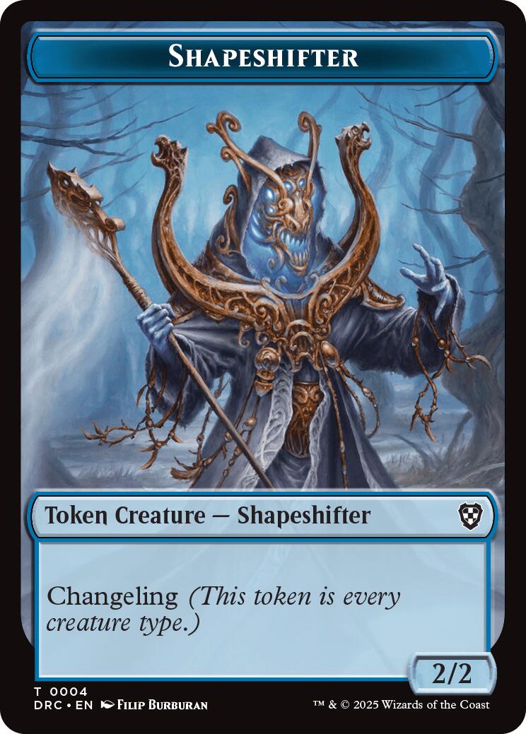 Shapeshifter // Zombie (0003) Double-Sided Token [Aetherdrift Tokens] - Destination Retro