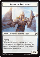 Angel of Sanctions // Zombie (0003) Double-Sided Token [Aetherdrift Tokens] - Destination Retro