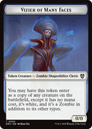 Vizier of Many Faces // Zombie (0003) Double-Sided Token [Aetherdrift Tokens] - Destination Retro