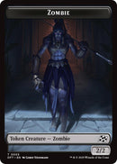 Zombie Warrior // Zombie (0003) Double-Sided Token [Aetherdrift Tokens] - Destination Retro