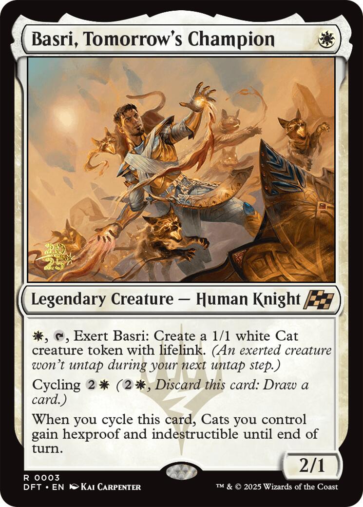 Basri, Tomorrow's Champion [Aetherdrift Prerelease Promos] - Destination Retro