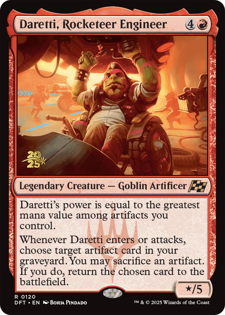 Daretti, Rocketeer Engineer [Aetherdrift Prerelease Promos] - Destination Retro