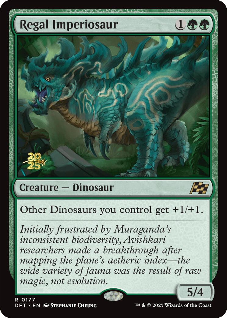 Regal Imperiosaur [Aetherdrift Prerelease Promos] - Destination Retro