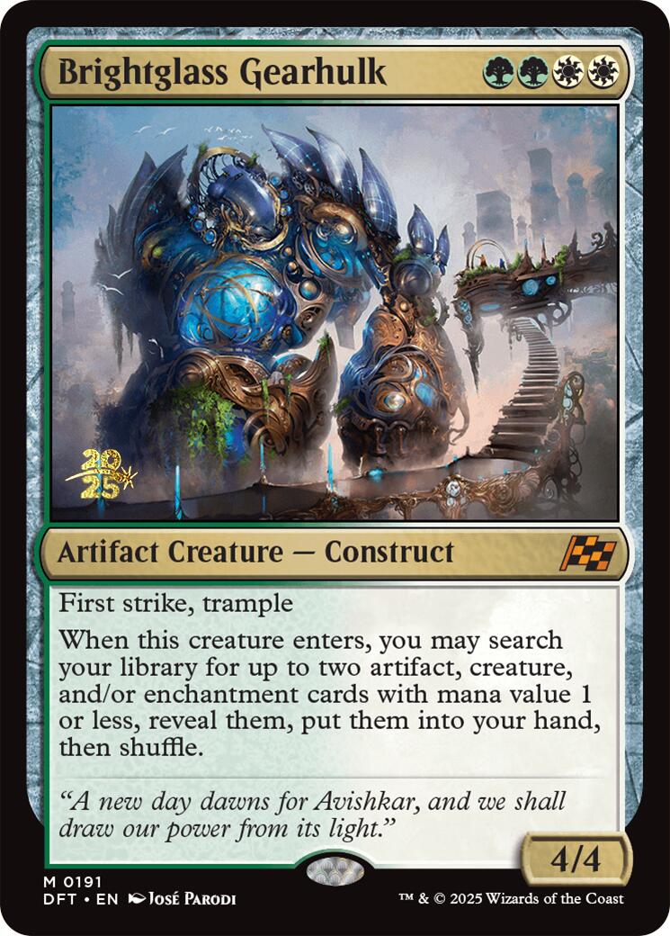 Brightglass Gearhulk [Aetherdrift Prerelease Promos] - Destination Retro