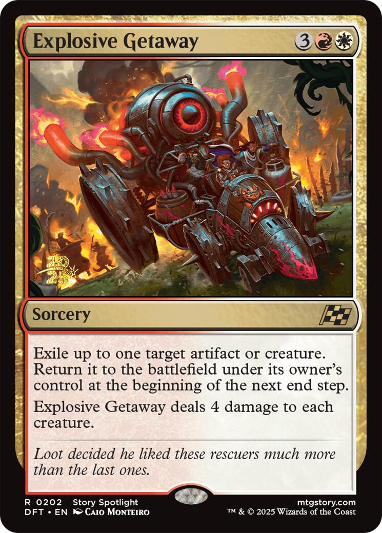 Explosive Getaway [Aetherdrift Prerelease Promos] - Destination Retro