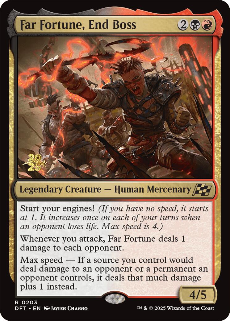 Far fortune, End Boss [Aetherdrift Prerelease Promos] - Destination Retro