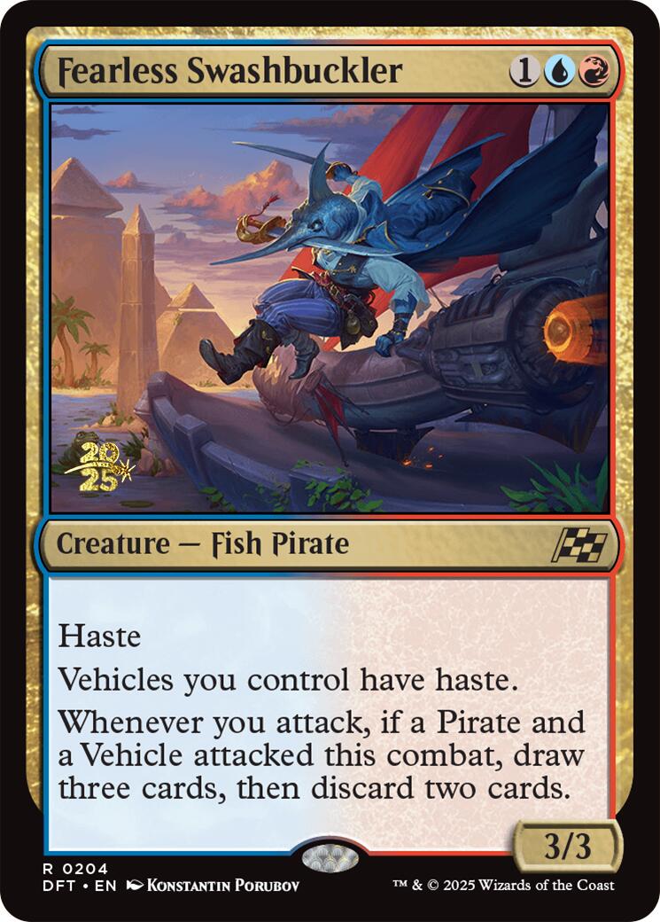 Fearless Swashbuckler [Aetherdrift Prerelease Promos] - Destination Retro