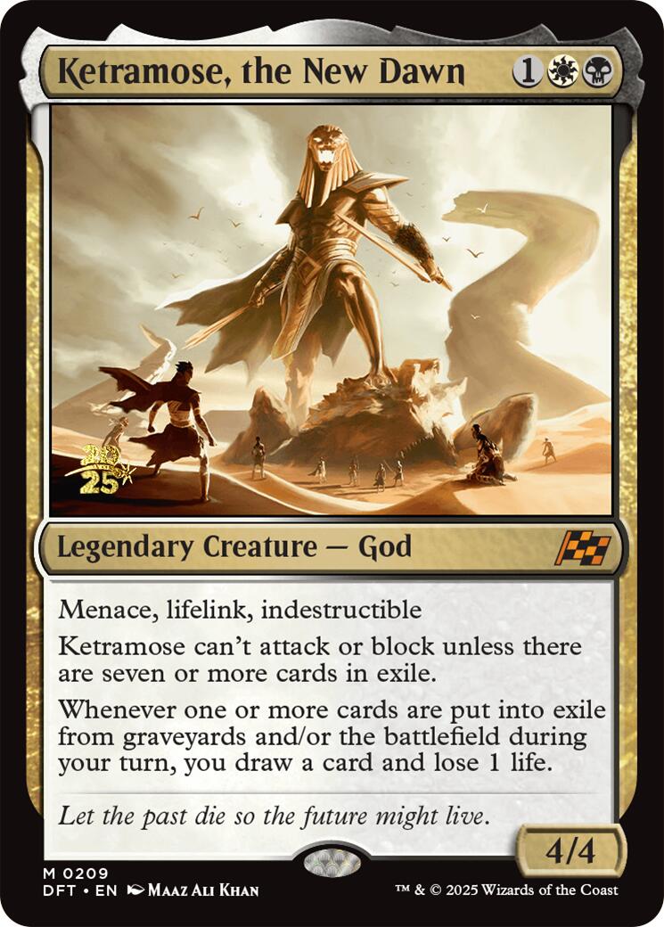 Ketramose, the New Dawn [Aetherdrift Prerelease Promos] - Destination Retro