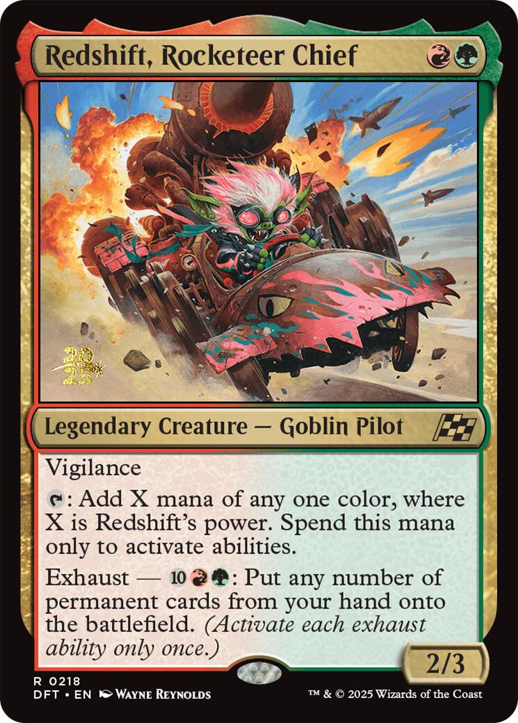 Redshift, Rocketeer Chief [Aetherdrift Prerelease Promos] - Destination Retro