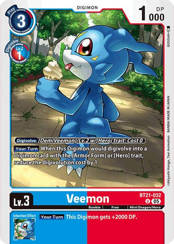Veemon [BT21-032] [World Convergence] - Destination Retro