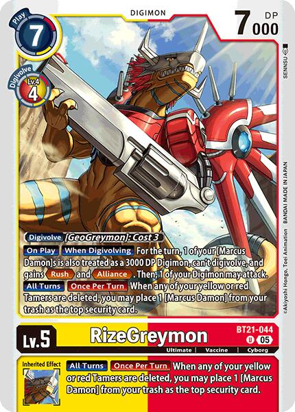 RizeGreymon [BT21-044] [World Convergence] - Destination Retro