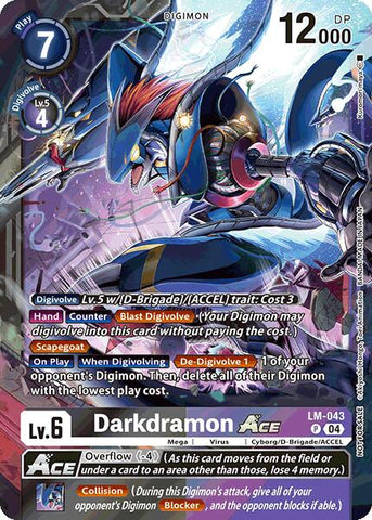 Darkdramon ACE [LM-043] (Limited Card Pack) [World Convergence] - Destination Retro