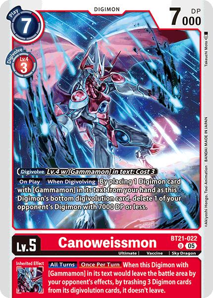 Canoweissmon [BT21-022] [World Convergence] - Destination Retro