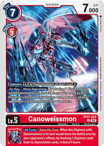 Canoweissmon [BT21-022] [World Convergence] - Destination Retro