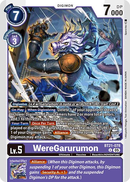 WereGarurumon [BT21-078] [World Convergence] - Destination Retro