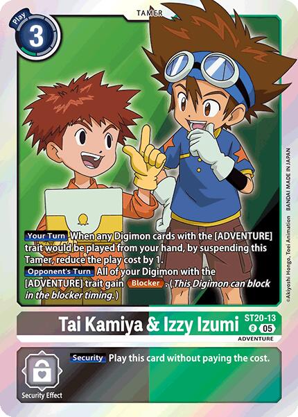 Tai Kamiya & Izzy Izumi [ST20-13] [Starter Deck: Protector of Light] - Destination Retro