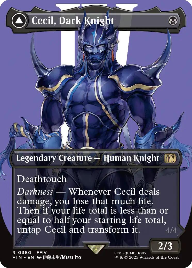 Cecil, Dark Knight // Cecil, Redeemed Paladin (Borderless) [FINAL FANTASY] - Destination Retro
