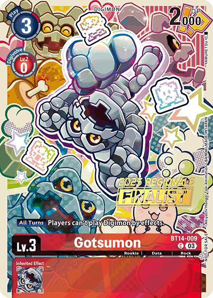 Gotsumon [BT14-009] (2025 Regionals Finalist) [Blast Ace Promos] - Destination Retro
