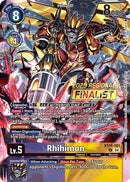 Rhihimon [BT18-081] (2025 Regionals Finalist) [Release Special Booster Ver.2.0 Promos] - Destination Retro