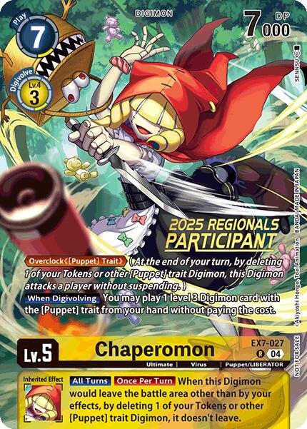 Chaperomon [EX7-027] (2025 Regionals Participant) [Digimon LIBERATOR Promos] - Destination Retro